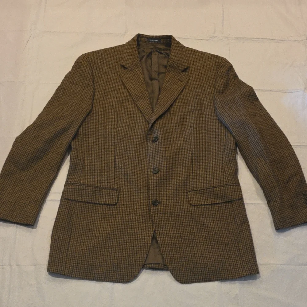 Ralph Lauren Men's Wool/Cashmere Houndstooth Sport‎ Coat Brown 42L
